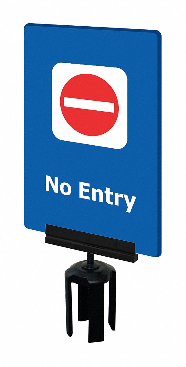 Acrylic Sign, Blue, No Entry