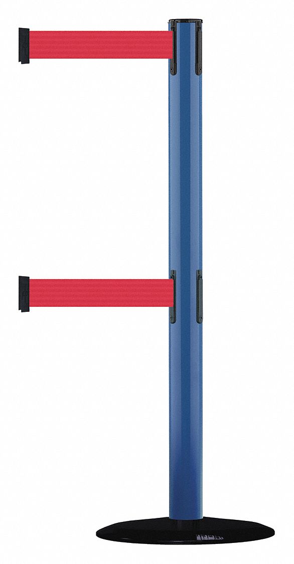 Barrier Post with Belt, 7-1/2 ft. L, Red
