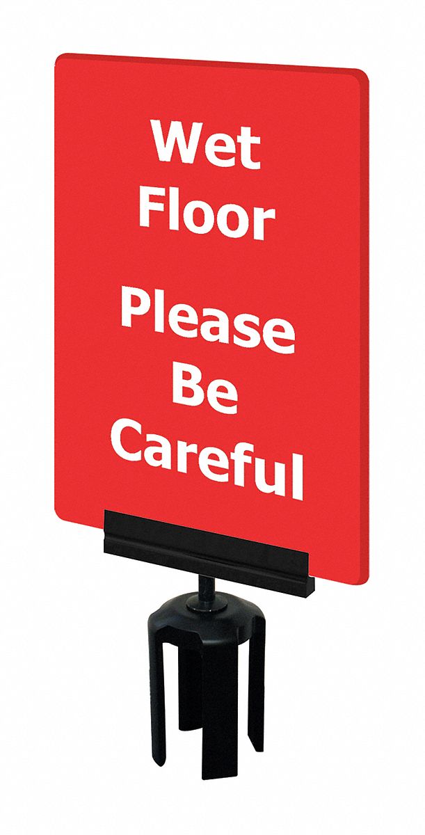 Acrylic Sign, Red, Wet Floor