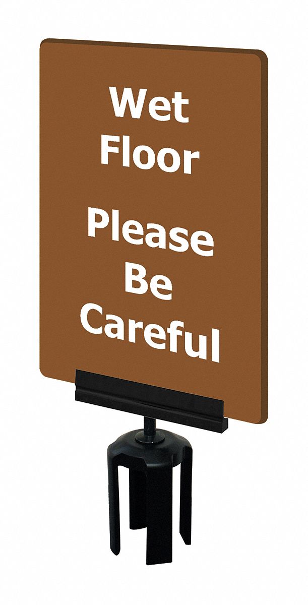 Acrylic Sign, Brown, Wet Floor