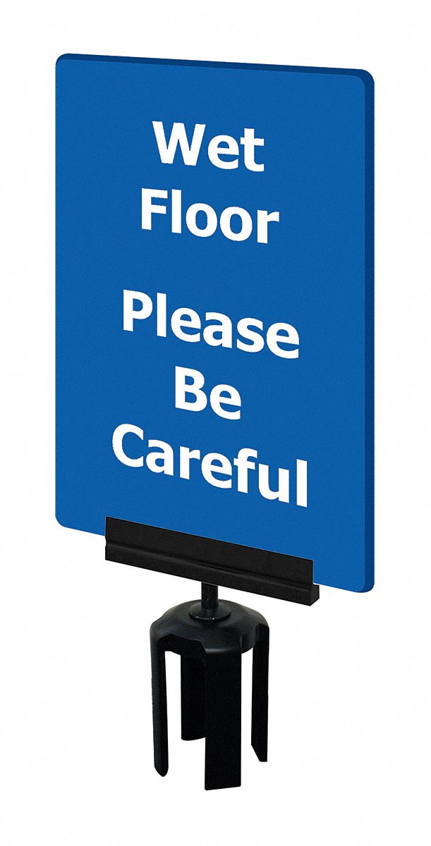 Acrylic Sign, Blue, Wet Floor