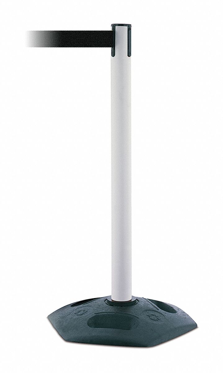 Barrier Post with Belt, 7-1/2 ft. L, Black