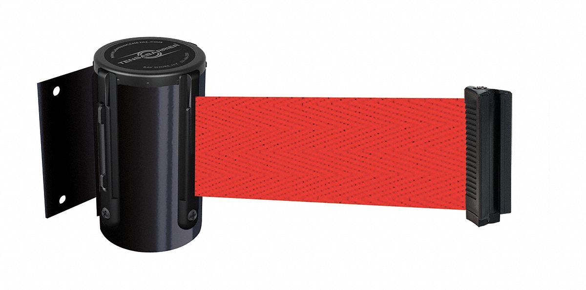 TENSABARRIER, Red, Black, Retractable Belt Barrier - 3YJD5|896-STD-33 ...