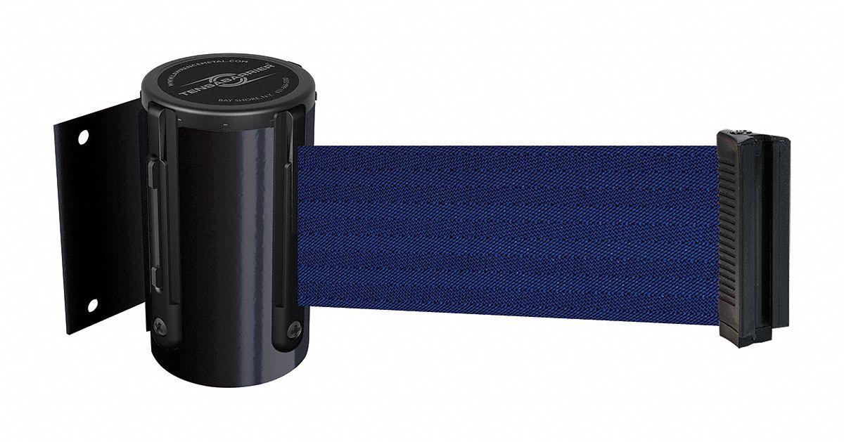 TENSABARRIER, Blue, Black, Retractable Belt Barrier - 3YJD6|896-STD-33 ...