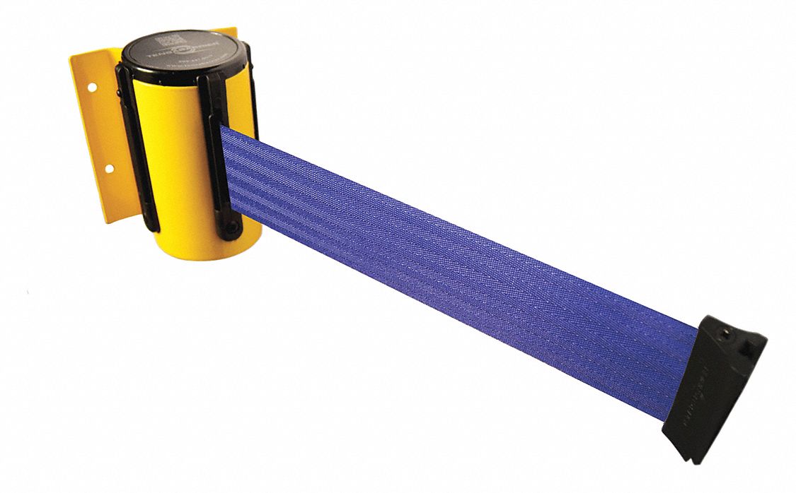 TENSABARRIER, Blue, Yellow, Retractable Belt Barrier - 3YJT6|896-STD-35 ...