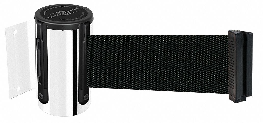 Belt Barrier,  Chrome, Belt Black