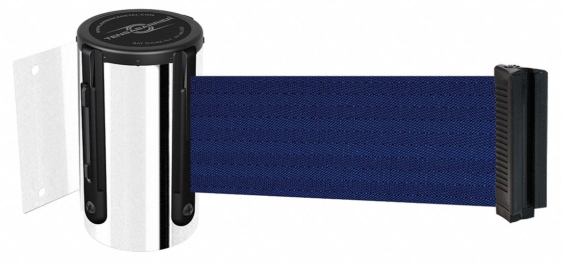 Belt Barrier,  Chrome, Belt Blue