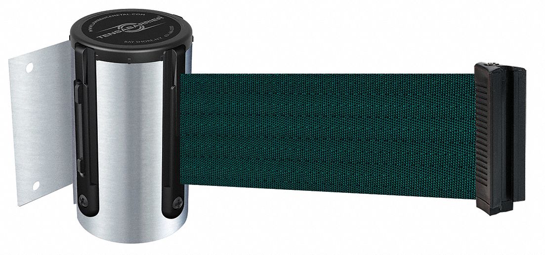 Belt Barrier,  Chrome, Belt Green