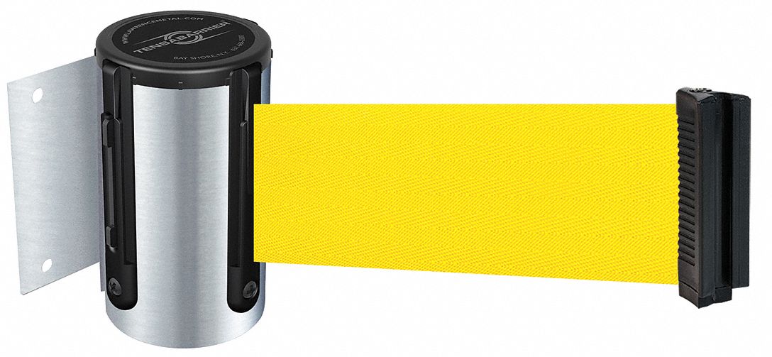 Belt Barrier,  Chrome, Belt Yellow