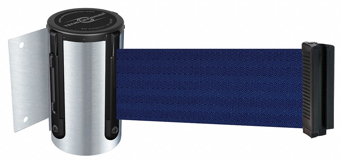 Belt Barrier,  Chrome, Belt Blue