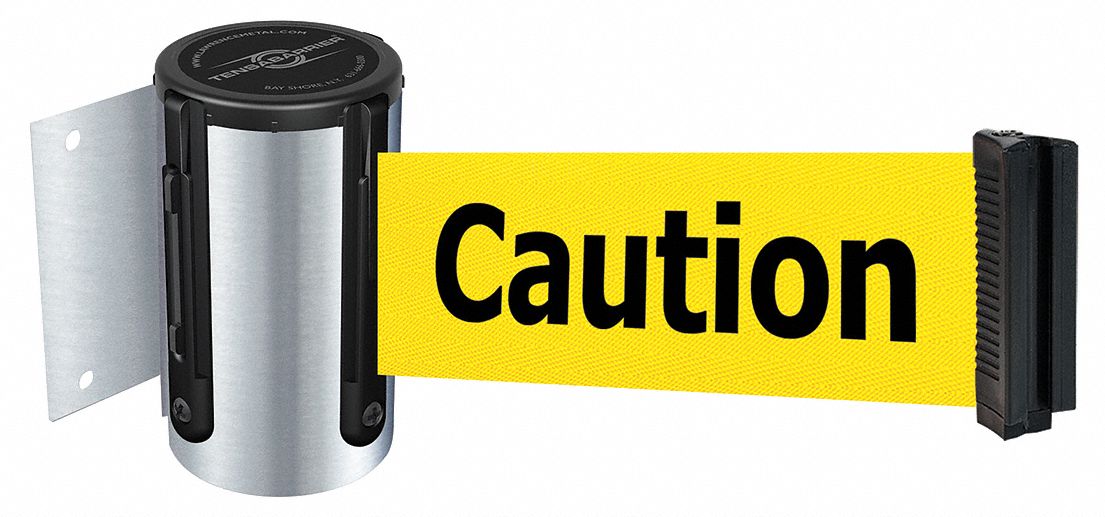 Belt Barrier,  Chrome, Belt Yellow