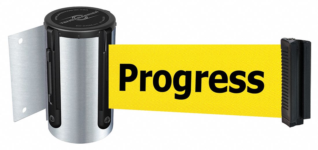 Belt Barrier,  Chrome, Belt Yellow