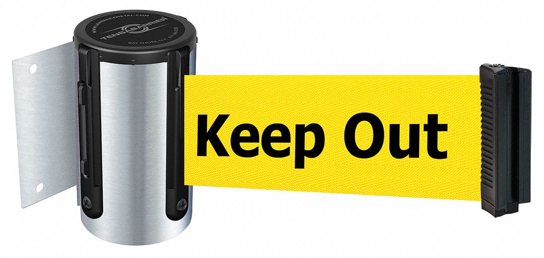 Belt Barrier,  Chrome, Belt Yellow