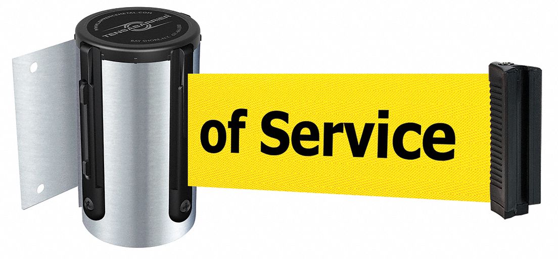 Belt Barrier,  Chrome, Belt Yellow