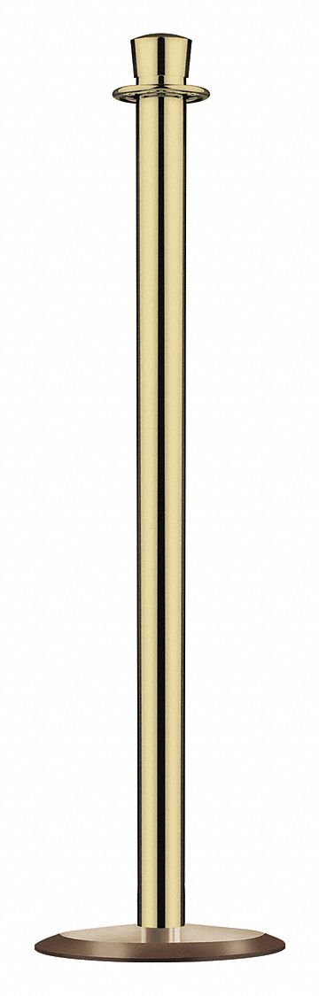 Urn Top Rope Post, Satin Brass, Satin Brass Post Finish, 36 1/2 in Height