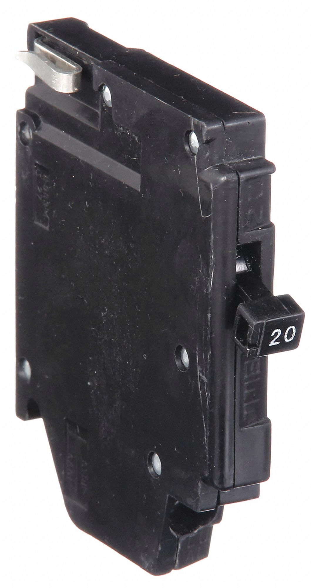 Miniature Circuit Breaker: 20 A Amps, 120V AC, 0.5 in Wd, 10kA at 120V AC, 1 Poles