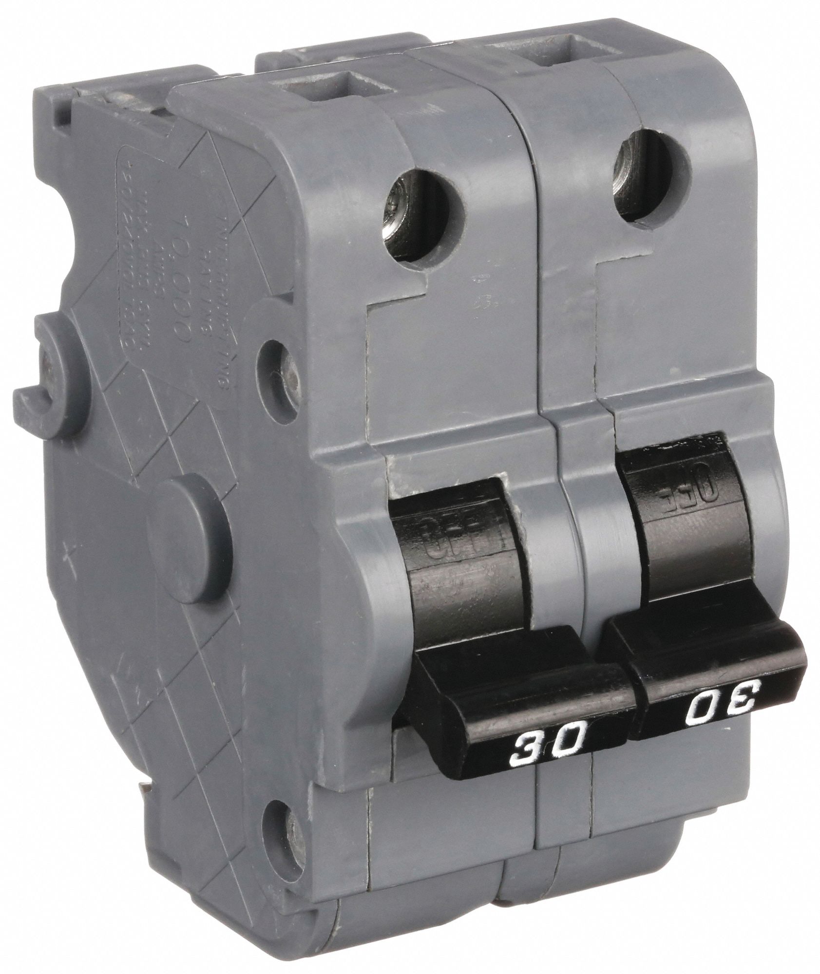 Miniature Circuit Breaker: 30 A Amps, 120/240V AC, 2 in Wd, 10kA at 120/240V AC, 2 Poles