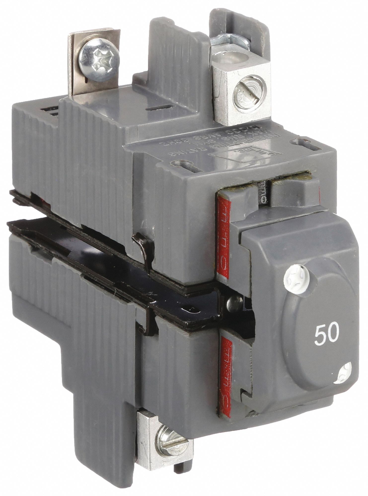 Miniature Circuit Breaker: 50 A Amps, 120/240V AC, 1.5 in Wd, 10kA at 120/240V AC, 2 Poles