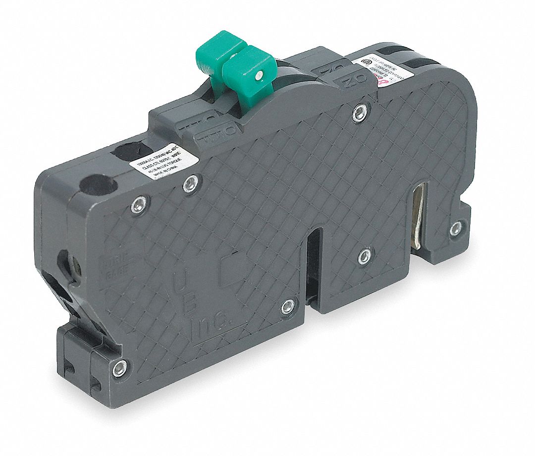 Miniature Circuit Breaker: 15 A Amps, 120/240V AC, 0.75 in Wd, 10kA at 120/240V AC, UBIZ, 2 Poles