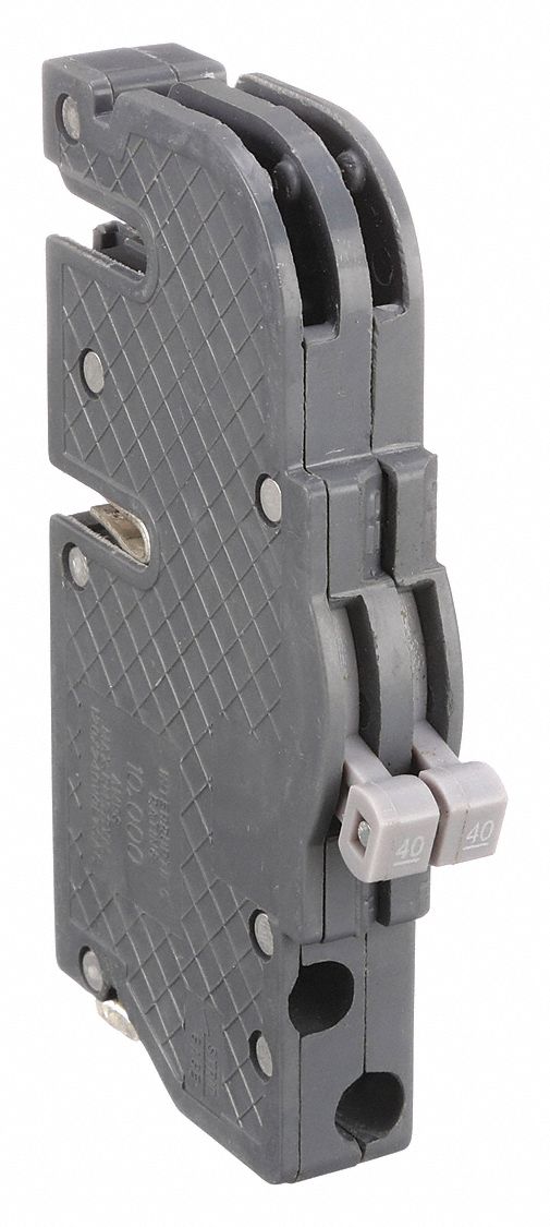 Miniature Circuit Breaker: 40 A Amps, 120/240V AC, 0.75 in Wd, 10kA at 120/240V AC, 2 Poles