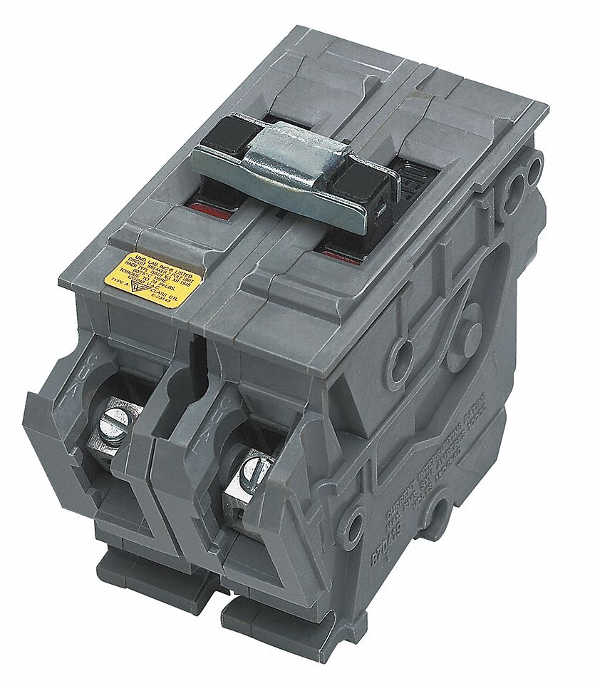 Miniature Circuit Breaker: 15 A Amps, 120/240V AC, 2 in Wd, 10kA at 120/240V AC, 2 Poles