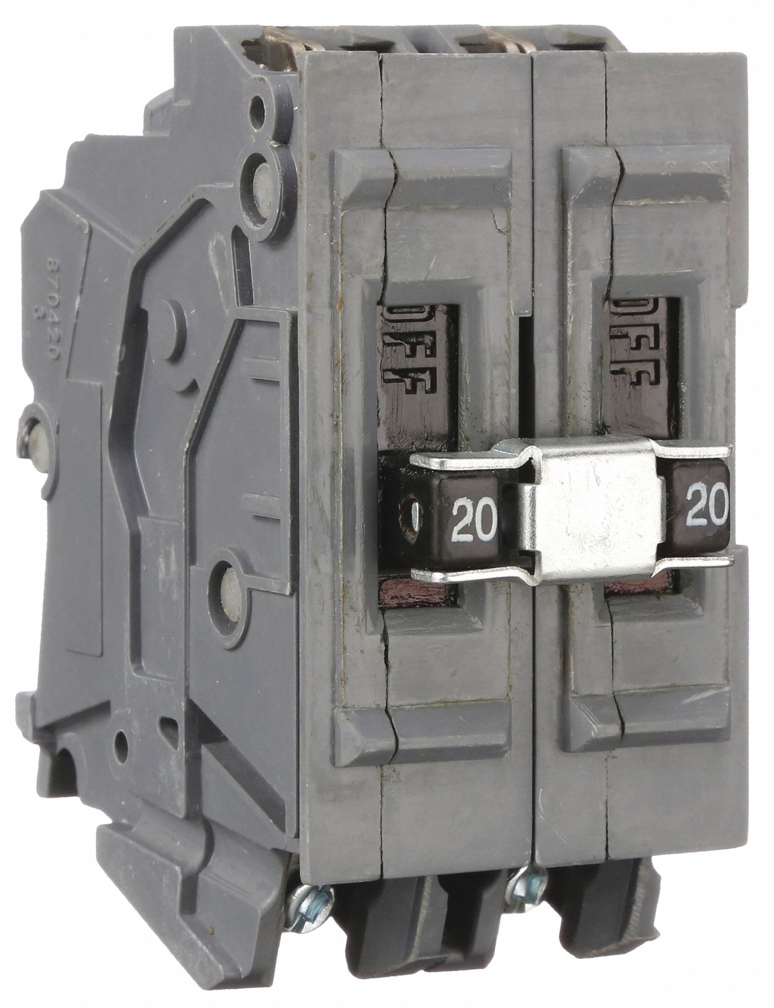 Miniature Circuit Breaker: 20 A Amps, 120/240V AC, 2 in Wd, 10kA at 120/240V AC, 2 Poles