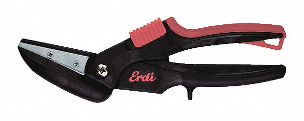 METAL CUTTING SNIP, STRAIGHT, 9¼ IN OVERALL L, 2 IN CUTTING L, STAINLESS STEEL, PLASTIC
