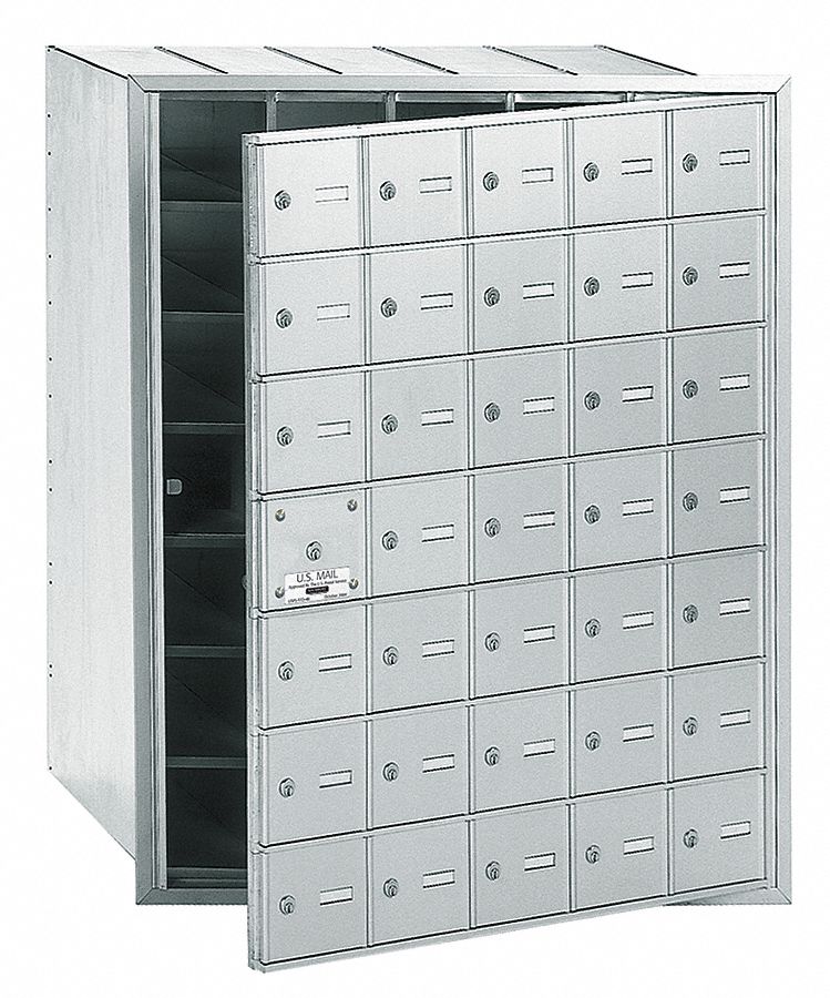 STANDARD MAILBOX,ALUMINUM,40 3/4 IN H