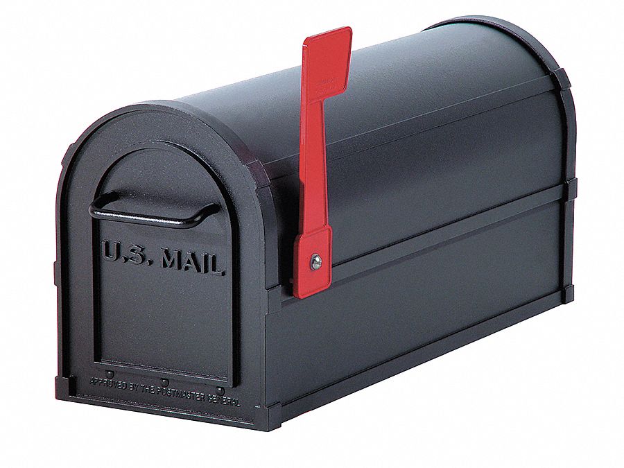 MAILBOX BLK ALUM HD PEDESTAL