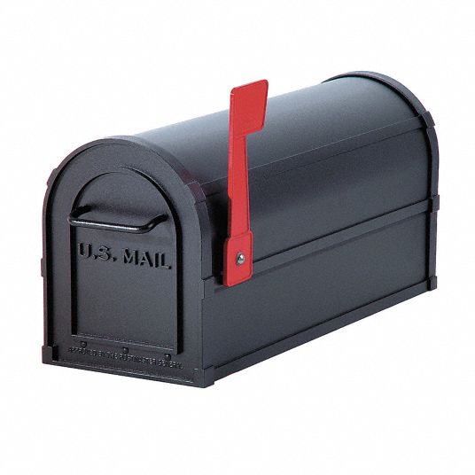 SALSBURY INDUSTRIES Heavy Duty Mailbox, Black, 7.5x9.5x20.5 In - 3YNZ1 ...