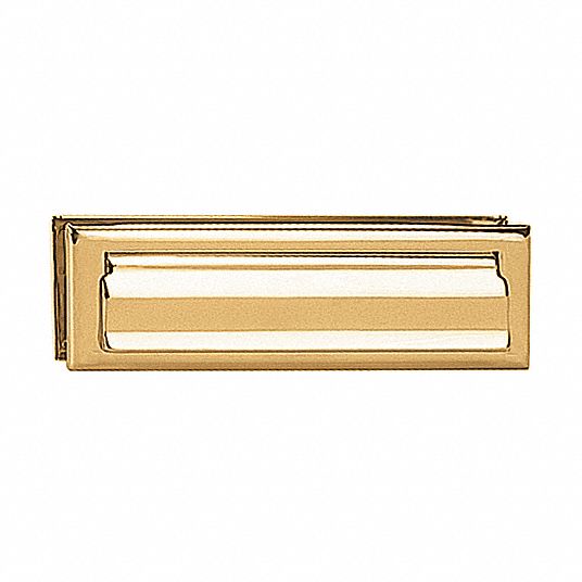 Standard Mail Slot,Letter Size,Brass Grainger