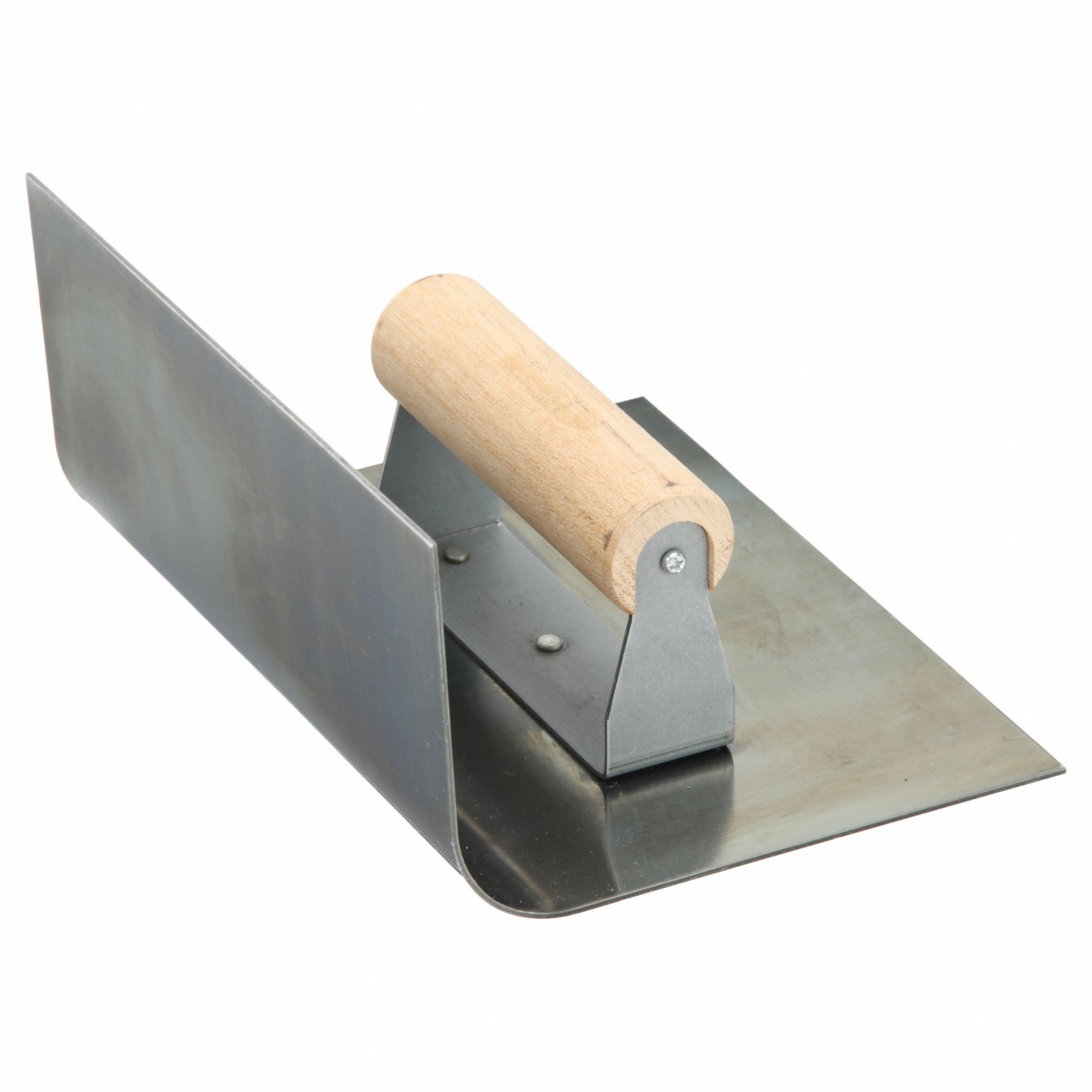 COVE TROWEL, BLUE STEEL, 7 1/2 IN BLADE L, 5 3/4 IN BLADE W, WOOD, 4 1/2 IN HANDLE L