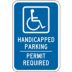 Handicapped Parking Permit Required Signs