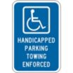 Handicapped Parking Towing Enforced Signs