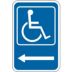 Handicapped Parking Signs (With Left Arrow)