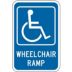 Handicapped Parking Wheelchair Ramp Signs