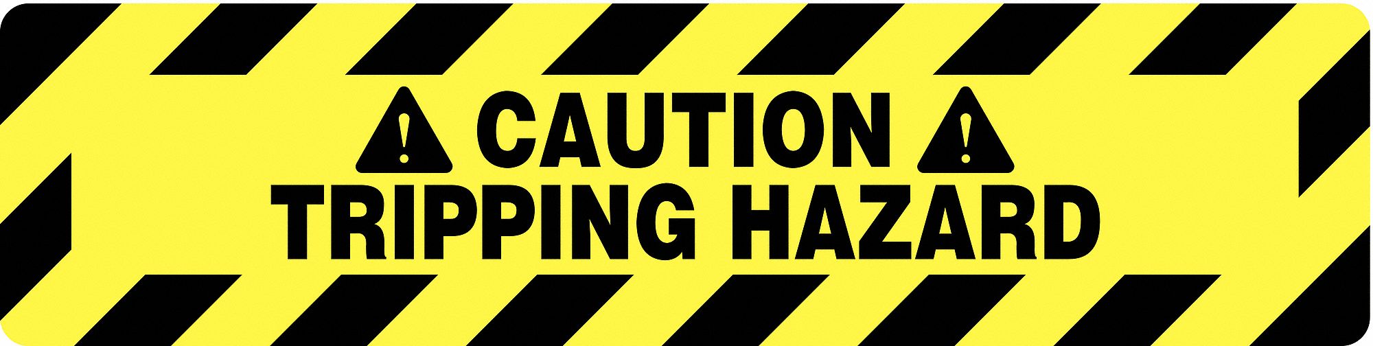 Floor Sign,  Black/Yellow,  24 In. x 6 In.