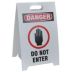 Danger: Do Not Enter Folding Signs