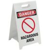 Danger: Hazardous Area Folding Signs