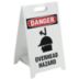 Danger: Overhead Hazard Folding Signs