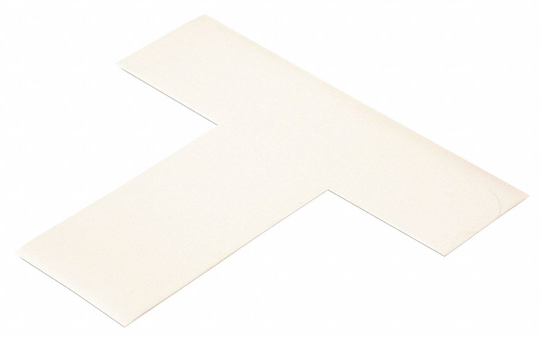 FLOOR MARKING TAPE,T,2IN W,6IN L,PK100