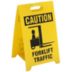 Caution: Forklift Traffic Folding Signs