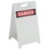 Danger: Blank Folding Signs