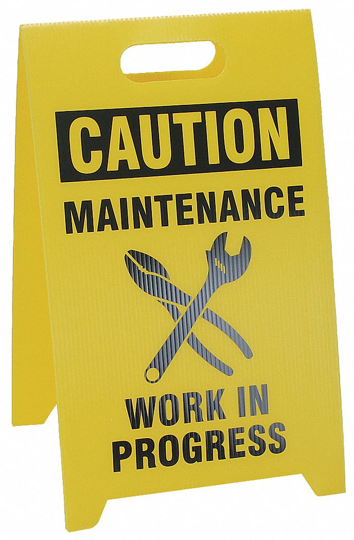 SEE ALL INDUSTRIES SIGN MAINTENANCE 12 X 20 - Floor Signs - WWG3YTJ9 ...