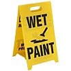 Reversible Caution: Maintenance Work In Progress Wet Paint Folding Signs image