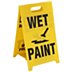 Reversible Caution: Maintenance Work In Progress Wet Paint Folding Signs