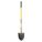 ROUND POINT SHOVEL, STEEL BLADE, 14 GAUGE, STRAIGHT HANDLE, FIBREGLASS HANDLE