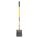 SQUARE POINT SHOVEL, STEEL BLADE, 14 GAUGE, STRAIGHT HANDLE, FIBREGLASS HANDLE