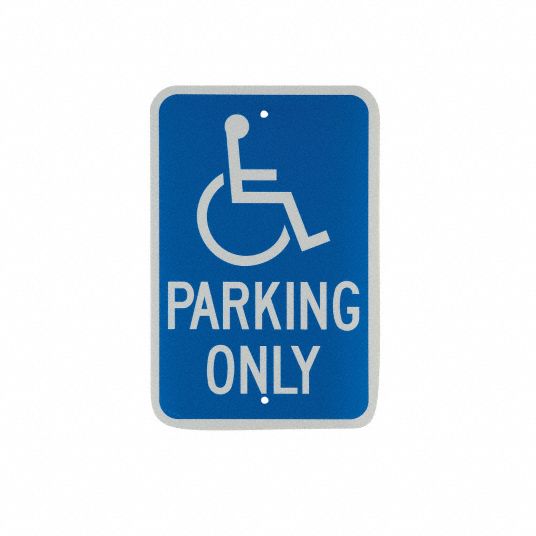 BRADY Handicap Parking Sign, Retroreflective Grade High Intensity ...