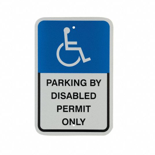 BRADY Handicap Parking Sign, Retroreflective Grade High Intensity ...